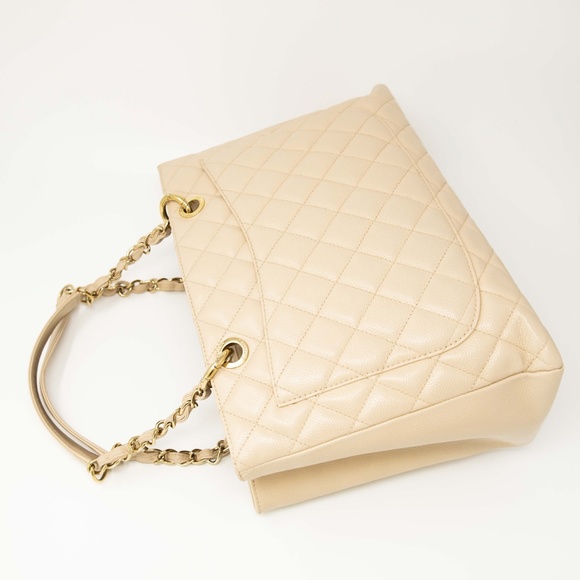 Chanel Caviar GST Grand Shopping Tote Bag Beige - Picture 6 of 14